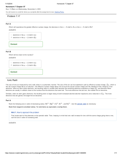 Problem 7.17 Ionic Radii