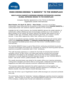 mars drinks brings &ldquo;a barista&rdquo; to the workplace