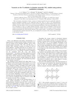 Vancies on the Ti sublattice in titanium monoxide TiO y studied