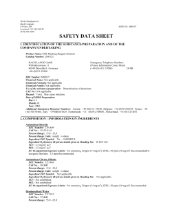 safety data sheet