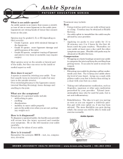 Ankle Sprain - Brown University