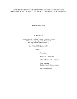 Conscription policy, citizenship and religious