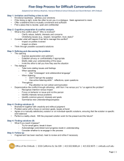 Five-Step Process for Difficult Conversations