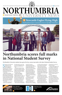 Northumbria scores full marks in National Student Survey