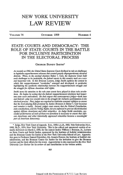 State Courts and Democracy - New York University Law Review
