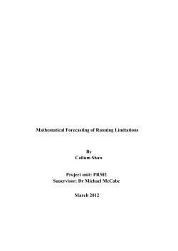 Mathematical Forecasting of Running Limitations
