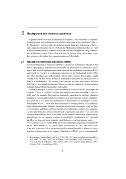 2 Background and research questions