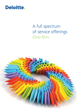 A full spectrum of service offerings One-firm