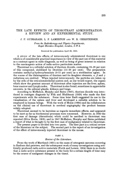 the late effects of thorotrast administration. a review and an