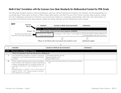 Math-U-See&reg; Correlation with the Common Core State Standards