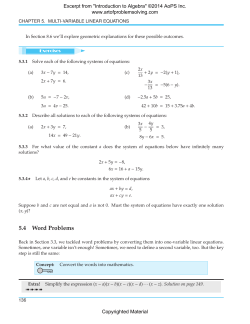 Introduction to Algebra