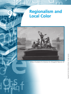 Regionalism and Local Color