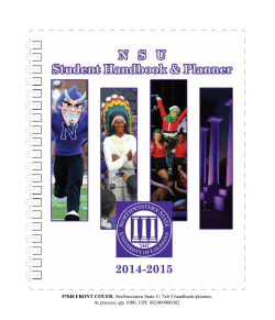 57848 FRONT COVER, Northwestern State U, 7x8.5 handbook
