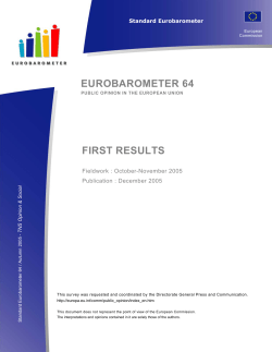 eurobarometer 64 first results - European Commission