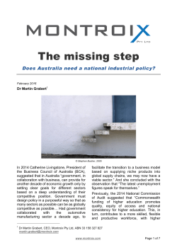 The missing step: does Australia need a
