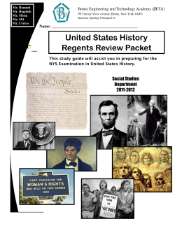 United States History Regents Review Packet