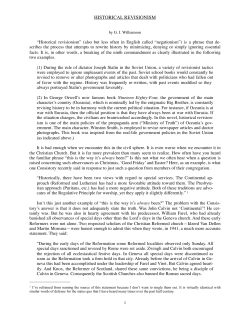 Historical Revisionism