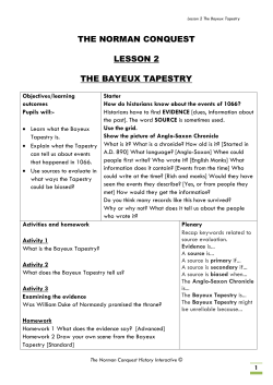 the norman conquest lesson 2 the bayeux tapestry
