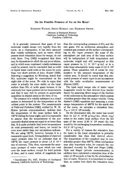 On the possible presence of ice on the Moon