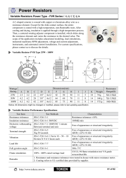 Power Variable Resistors - - Rheostats