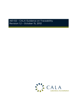 A61-02-CALA Guidance on Traceability
