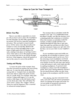 How to Care for Your Trumpet (l)