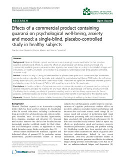 Effects of a commercial product containing guaraná on