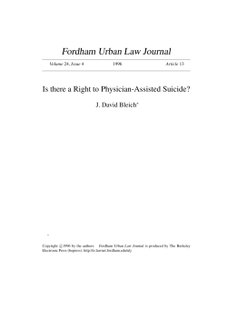 Is there a Right to Physician-Assisted Suicide?