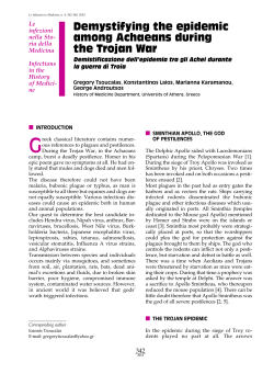 Demystifying the epidemic among Achaeans during the Trojan War