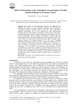 Effect of Meteorology on the Atmospheric