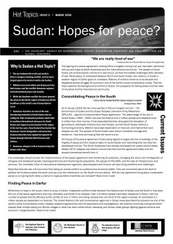 Sudan: Hopes for peace? - Christian World Service