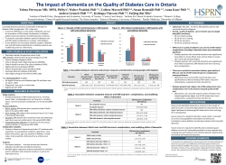 The impact of dementia on the quality of diabetes care in