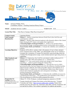 The War in Vietnam: What Was It Good For?