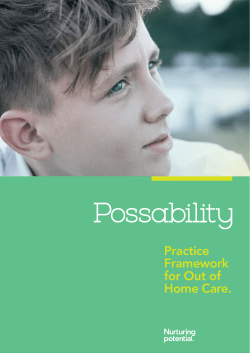 Practice Framework for Out of Home Care.