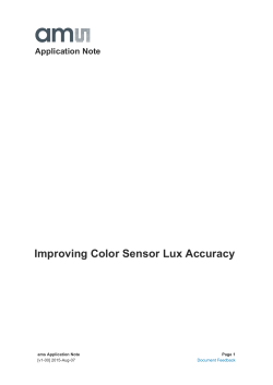 Improving Color Sensor Lux Accuracy