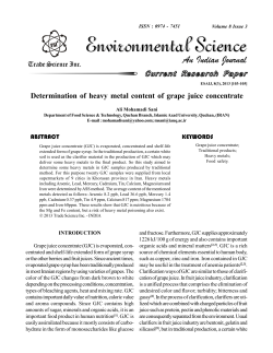 Determination of heavy metal content of grape
