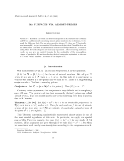 Mathematical Research Letters 9, 47&ndash;63 (2002) K3 SURFACES VIA