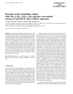 Reactions of the methylidine radical with CH4, C2H2, C2H4, C2H6