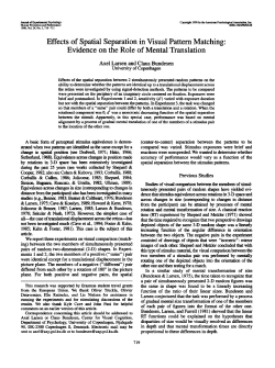 Effects of Spatial Separation in Visual Pattern Matching