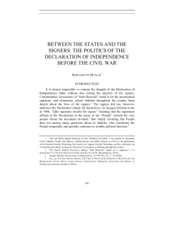 between the states and the signers: the politics of the declaration of