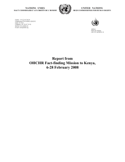 Report from OHCHR Fact-finding Mission to Kenya, 6