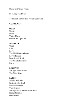 Music and Other Poems - University of Macau Library