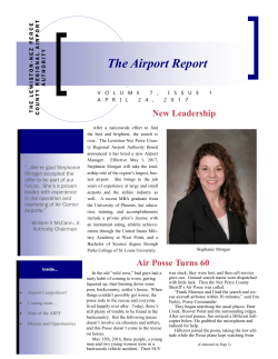 The Airport Report - Lewiston-Nez Perce County Regional Airport