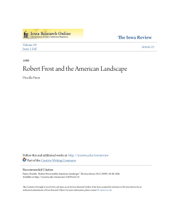 Robert Frost and the American Landscape