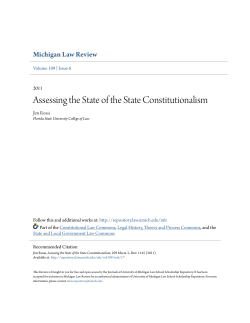 Assessing the State of the State Constitutionalism