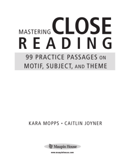 99 PRACTICE PASSAGES ON MOTIF, SUBJECT, AND THEME