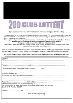 200 Club Lottery Form