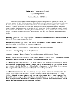 Bellarmine Preparatory School English Department