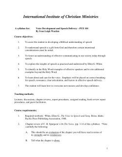 PuE 01 Voice Development and Speech Delivery