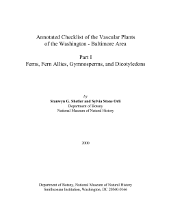 Annotated Checklist of the Vascular Plants of the Washington